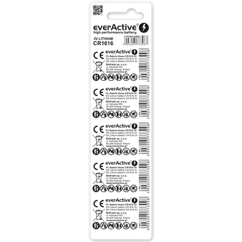 5 x everActive CR1616 mini lithium battery