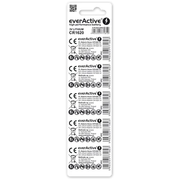 5 x everActive CR1620 mini lithium battery