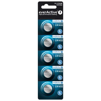5 x everActive CR1632 mini lithium battery