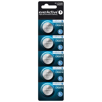 5 x bateria litowa mini everActive CR2016
