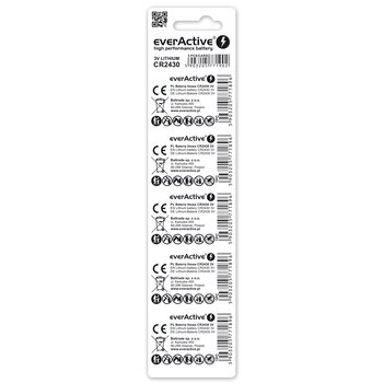 5 x everActive CR2430 mini lithium battery