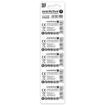 5 x everActive CR2430 mini lithium battery