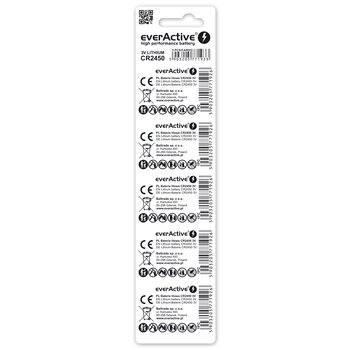 5 x everActive CR2450 mini lithium battery