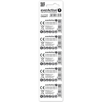 5 x everActive CR2477 mini lithium battery