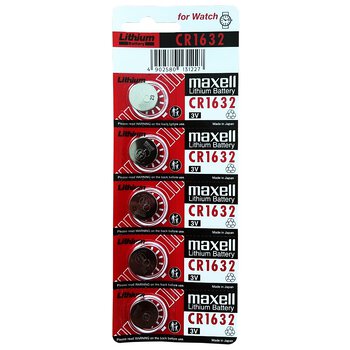 5 x Maxell CR1632 mini lithium battery