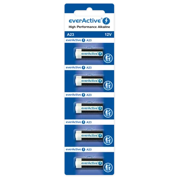 5 x everActive 23A 12V alkaline batteries