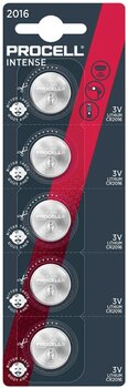 5 x литиевые батареи Duracell Procell CR2016