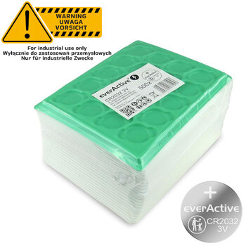 500 x everActive CR2032 mini lithium battery (tray)