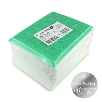 500 x everActive CR2032 mini lithium battery (tray)