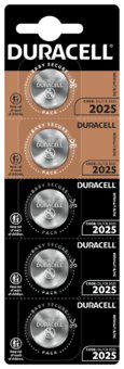 5 x Duracell CR2025 DL2025 ECR2025 Mini Lithium Battery
