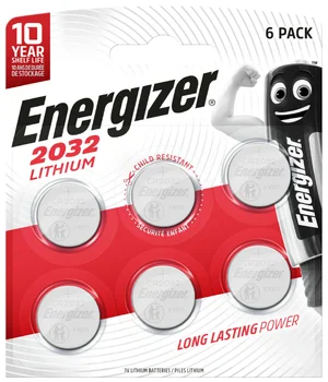 6 x Mini Energizer CR2032 Lithium Battery