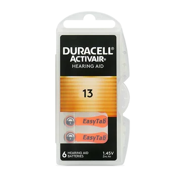 6 x Duracell ActivAir 13 MF Hearing Aid Batteries