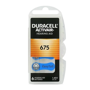 6 x baterie do aparatów słuchowych Duracell ActivAir 675