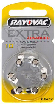 6 x baterie do aparatów słuchowych Rayovac Extra Advanced 10