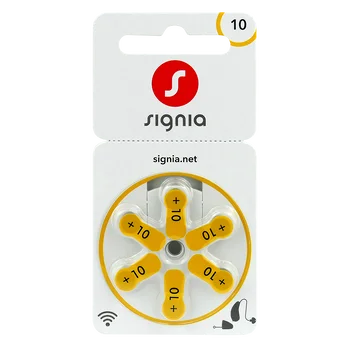 6 x Batteries for Signia 10 MF hearing aids