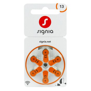 6 x Batteries for Signia 13 MF hearing aids