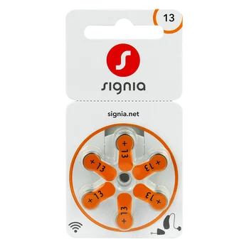 6 x Batteries for Signia 13 MF hearing aids