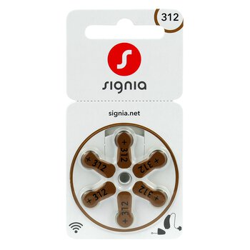 6 x Batteries for Signia 312 MF Hearing Aid