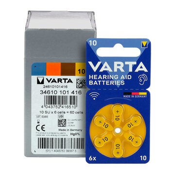 6 x baterie do aparatów słuchowych Varta 10 6 x baterie do aparatów słuchowych Varta 10