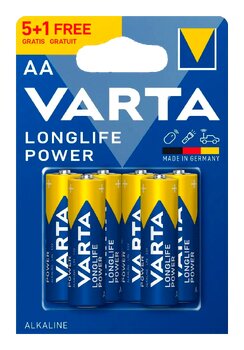 6 x baterie Varta Longlife Power LR6/AA 4906 (High Energy)