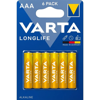 6 x Varta Longlife LR03/AAA 4103 (Blister)