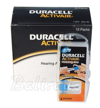 60 x bateria cynkowo-powietrzna Duracell ActivAir 675