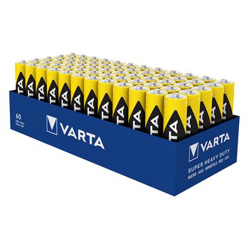 60 x Zinc Carbon Battery Varta R03 AAA Superlife / Super Heavy Duty