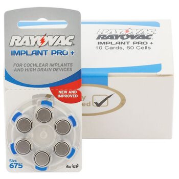 60 x baterie do aparatów słuchowych Rayovac 675 IMPLANT PRO+