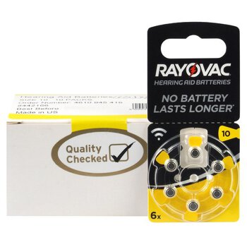 60 x baterie do aparatów słuchowych Rayovac 10 / PR70
