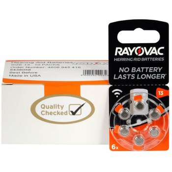 60 x baterie do aparatów słuchowych Rayovac 13 / PR48