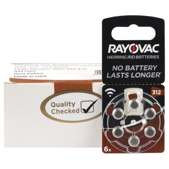 60 x baterie do aparatów słuchowych Rayovac 312 / PR41
