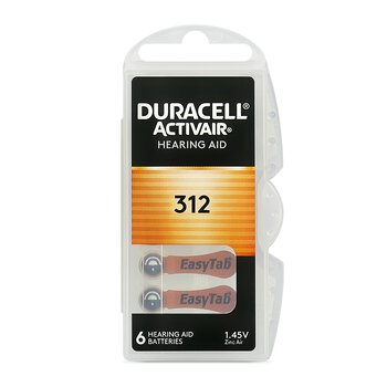 600 x Duracell ActivAir 312 hearing aid batteries