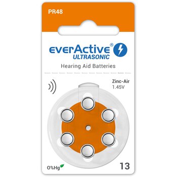 600 x everActive ULTRASONIC 13 hearing aid batteries