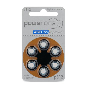 600 x Power One SAB Varta 312 Hearing Aid Batteries