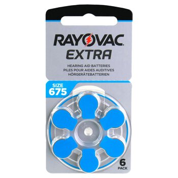 600 x Rayovac Extra 675 hearing aid batteries