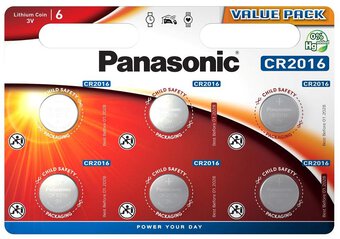 6 x Panasonic CR2016 Mini Lithium battery