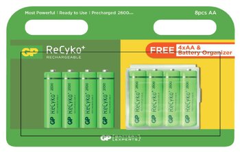 8 x akumulatorki R6/AA GP ReCyko+ 2600 Series 2600mAh + box