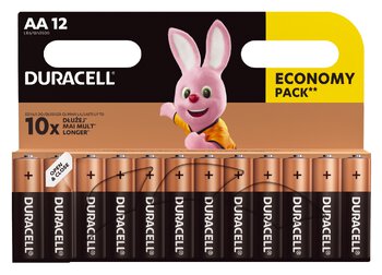 Baterie AA LR6 alkaliczne Duracell pakowane w blistrze 12 sztuk