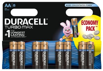 8 x bateria alkaliczna Duracell Duralock Turbo Max LR6/AA (blister)