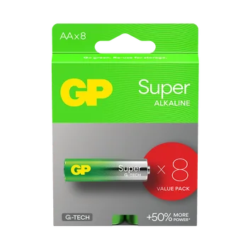 8 x GP Super Alkaline G-TECH LR6/AA Alkaline Battery