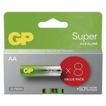 8 x bateria alkaliczna LR6 / AA GP Super Alkaline G-TECH