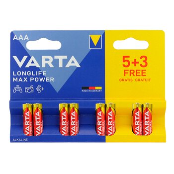 8 x AAA / LR03 Varta Max Power 4703 batteries (Max Tech)