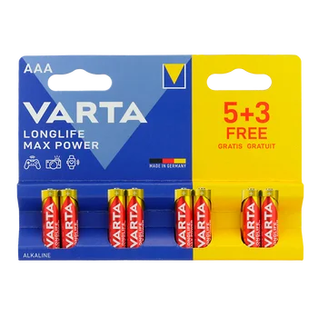 8 x AAA / LR03 Varta Max Power 4703 batteries (Max Tech)