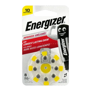 8 x Energizer 10 hearing aid batteries