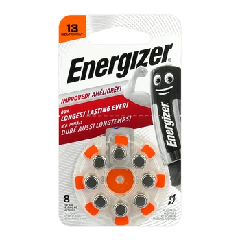 8 x Energizer 13 hearing aid batteries