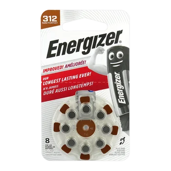 8 x Batteries for Energizer 312 hearing aids