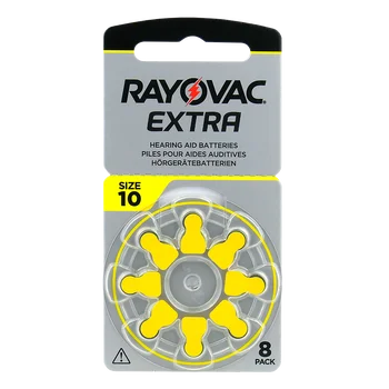 8 x Rayovac Extra 10 hearing aid batteries