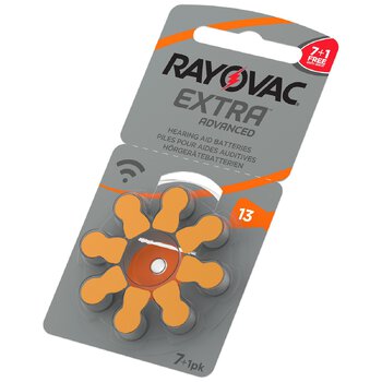 8 x Rayovac Extra Advanced 13 MF Hearing Aid Batteries