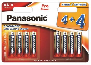 Baterie AA LR6 alkaliczne Panasonic PRO Poer pakowane w blistrze po 8 sztuk