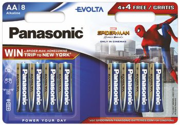 8 x Panasonic Evolta LR6/AA (blister) SPIDER MAN